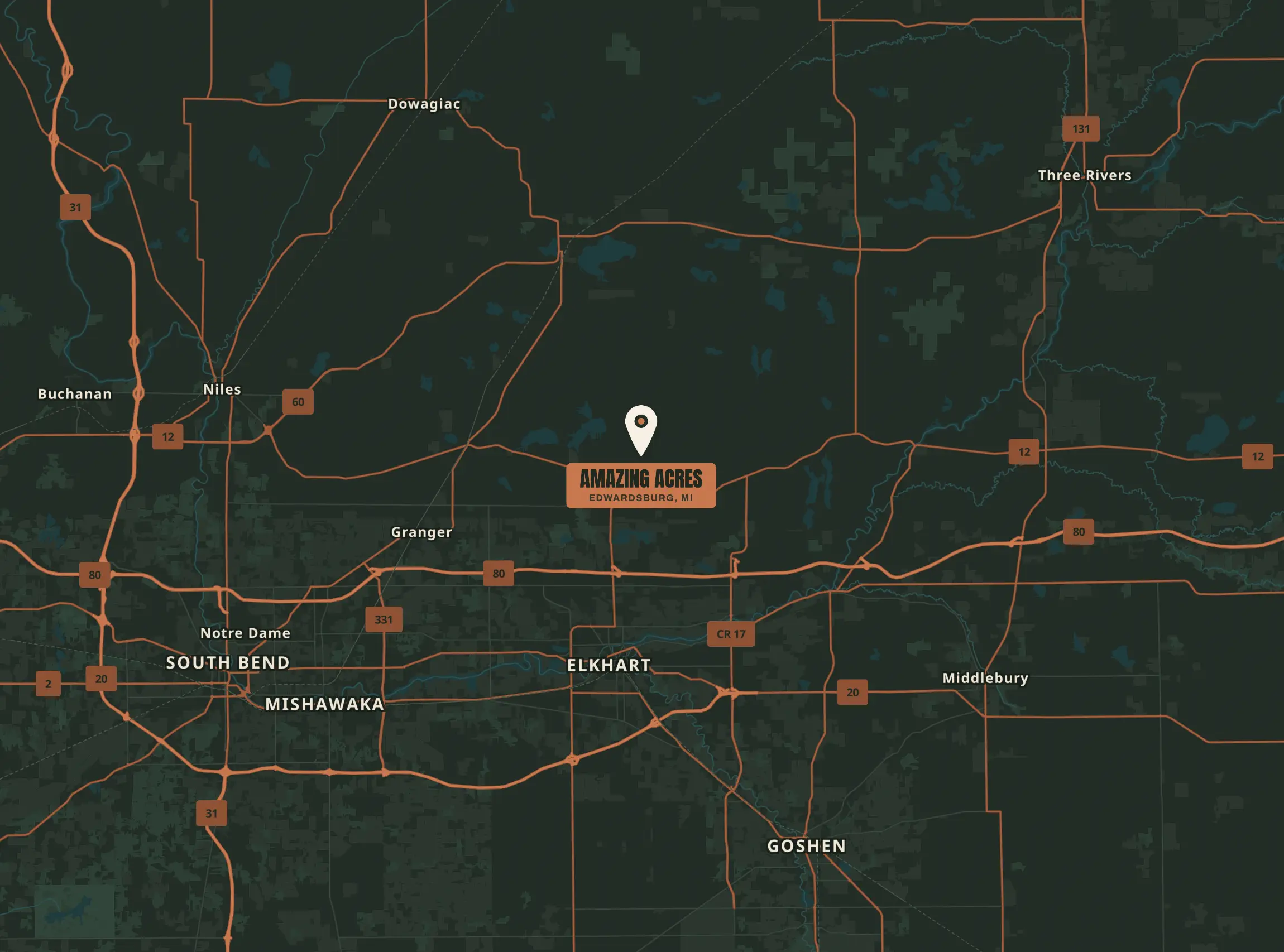 Amazing Acres Map