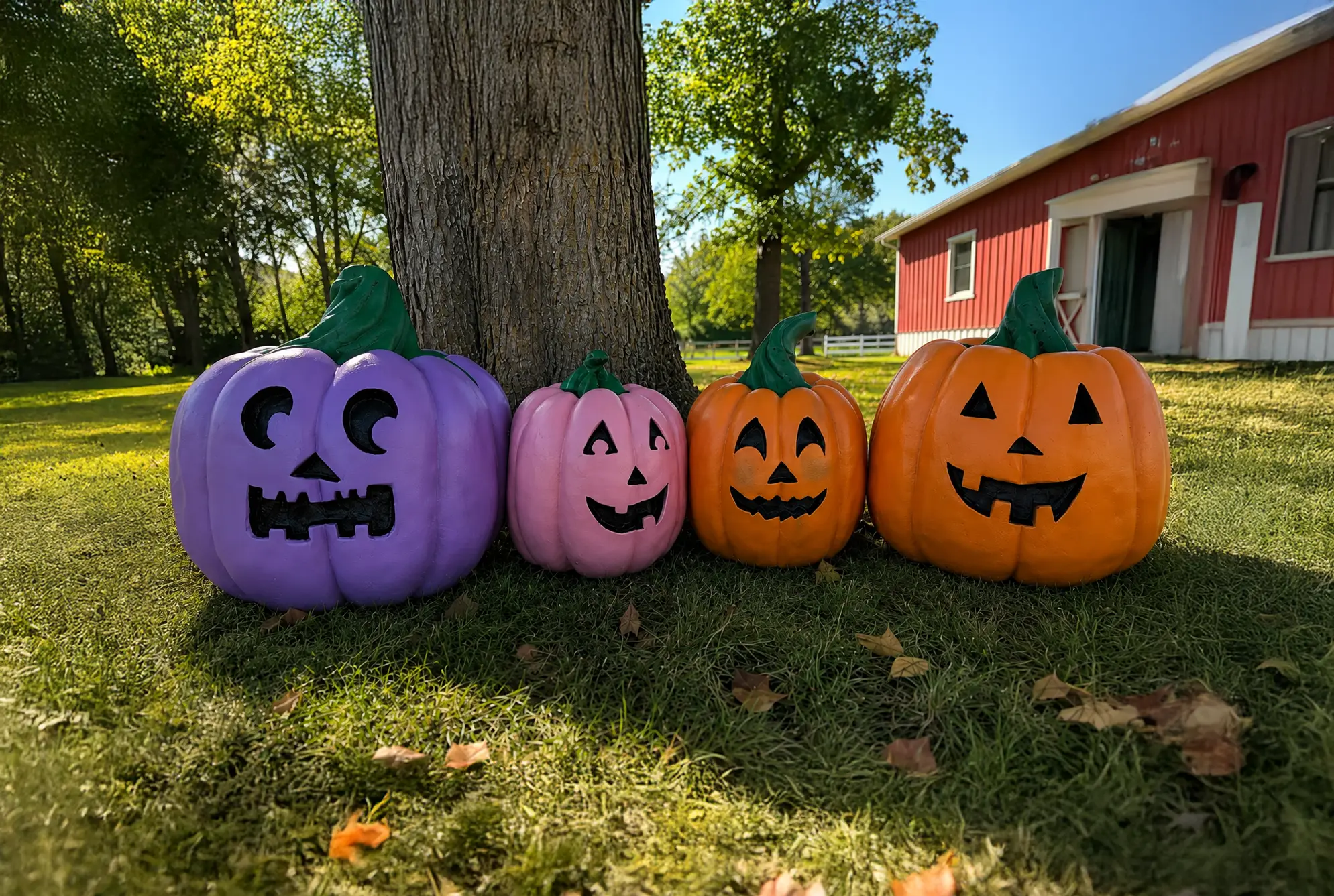 Fiberglass pumpkins