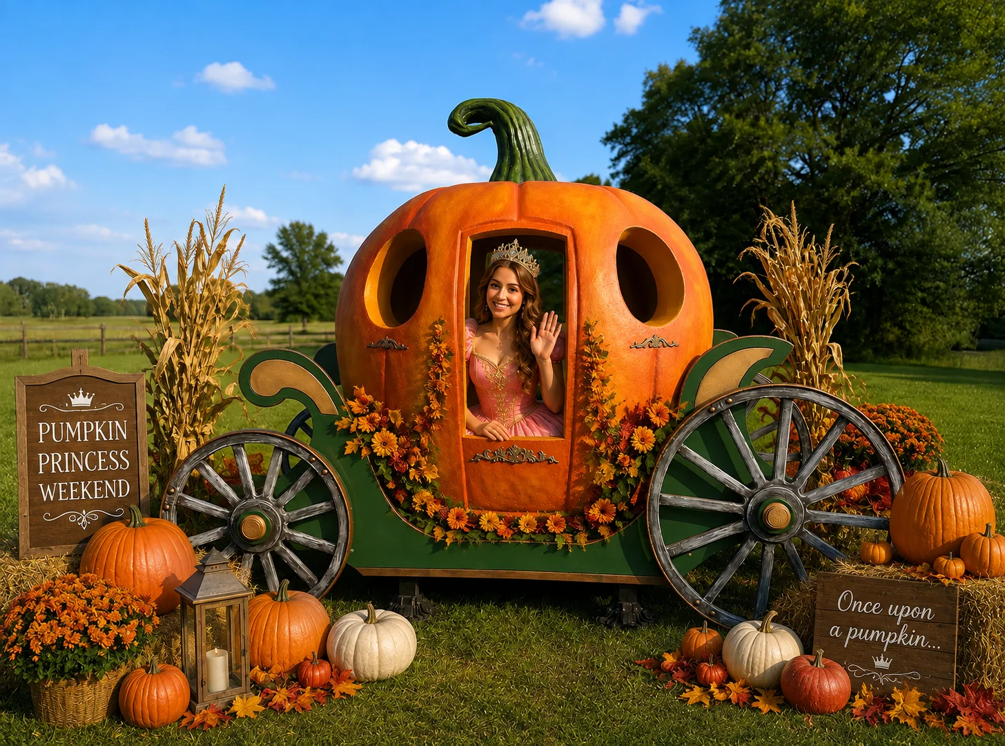 Pumpkin princess in carriage- promotional 