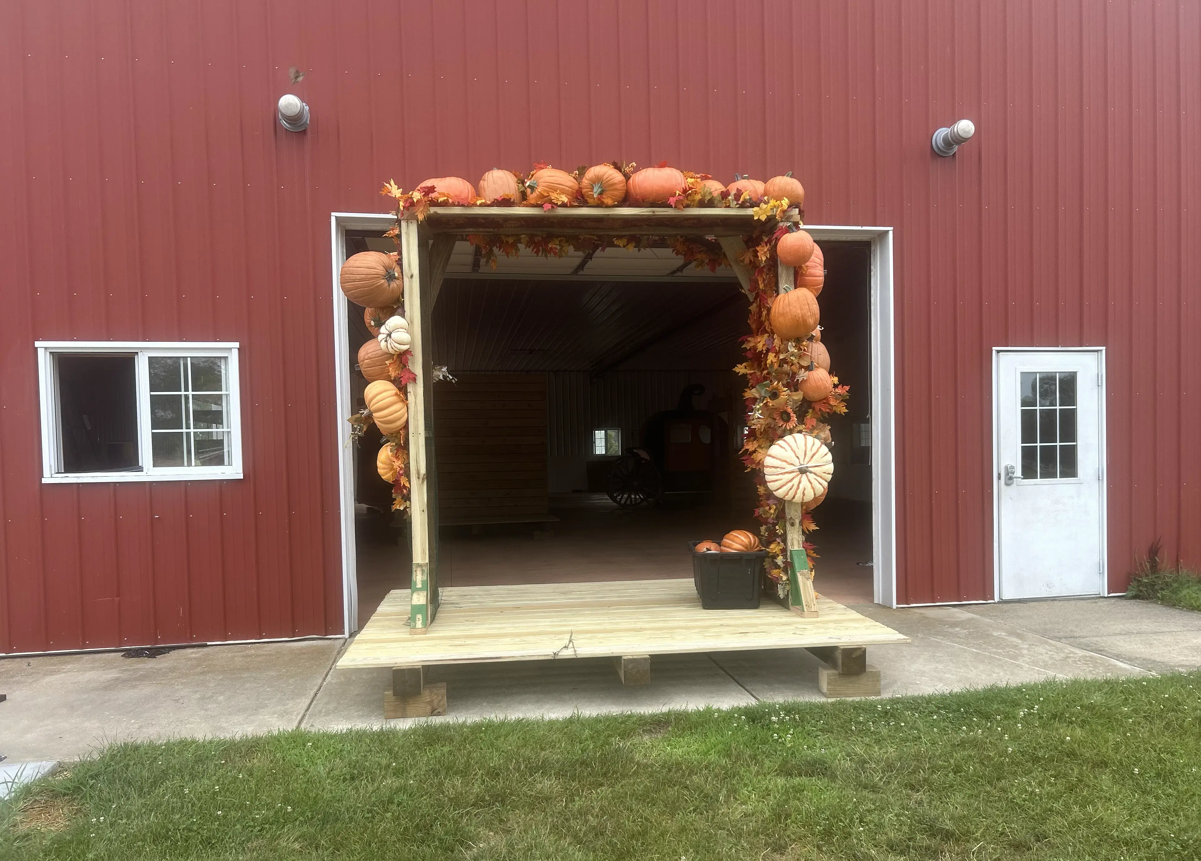 Pumpkin arch photo op